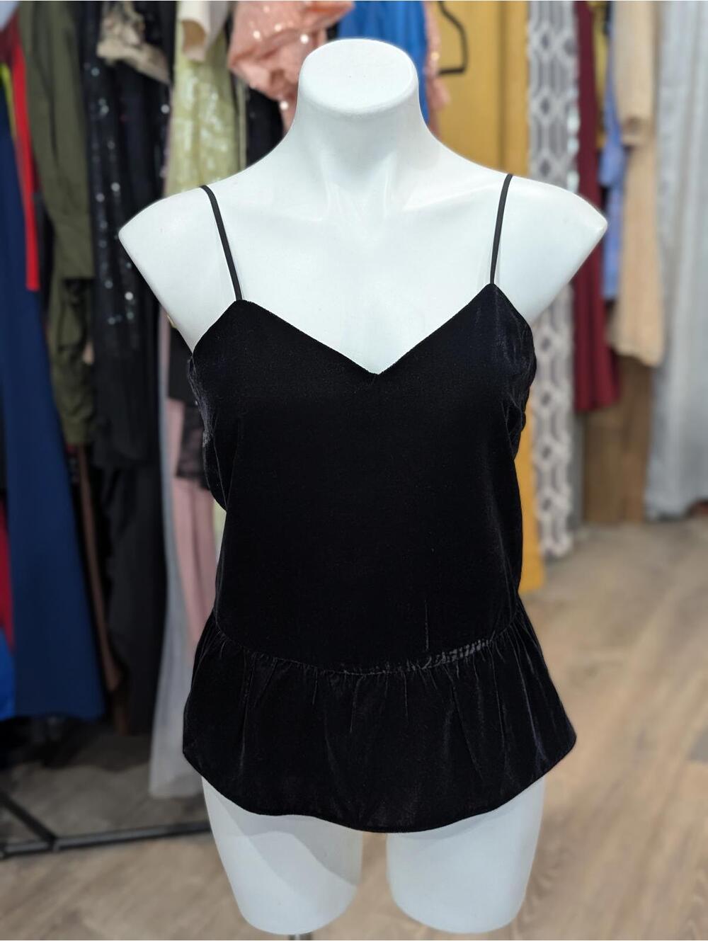 J.Crew Velvet Peplum Camisole Tank